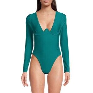 ANDREA IYAMAH Amar One-Piece Women's Long Sleeve Swimsuit size S NWT